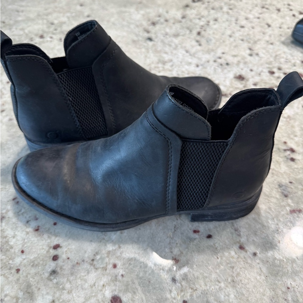 Børn "Brenta" Black Real Leather Chelsea Ankle Boots – 6 – Very Good Condition